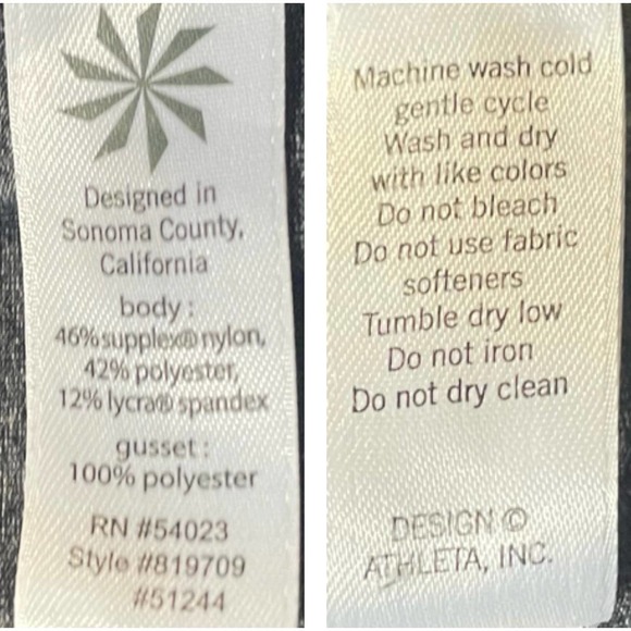 Athleta Chaturanga Gray Split Ankle Tights Leggings Pants - Picture 5 of 6